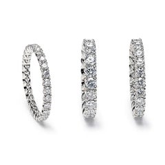 "Duvet" Eternity Wedding Band Set with Round Diamonds