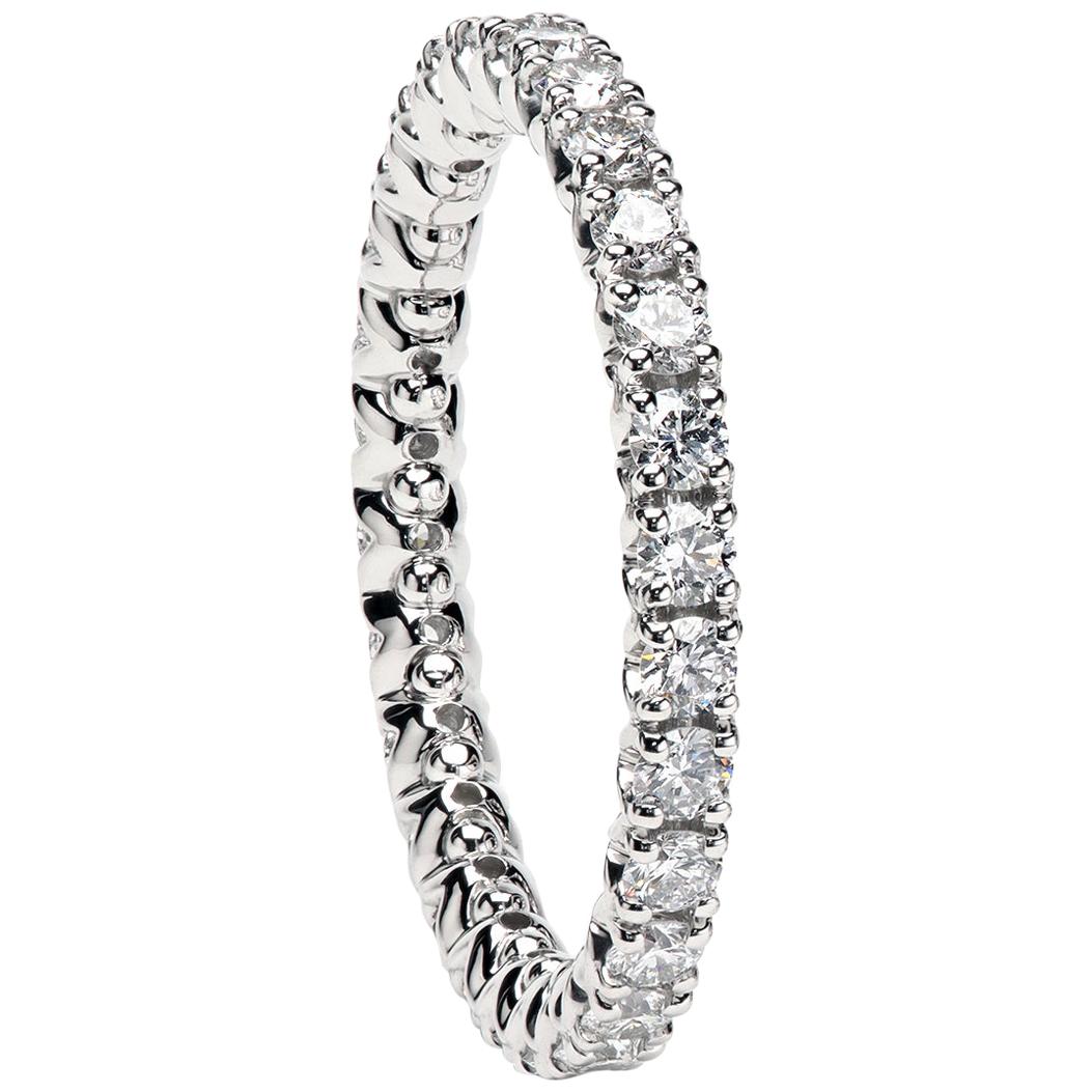 2,0 mm „Duvet“ Eternity-Ehering-Set mit runden Diamanten von Leon Mege