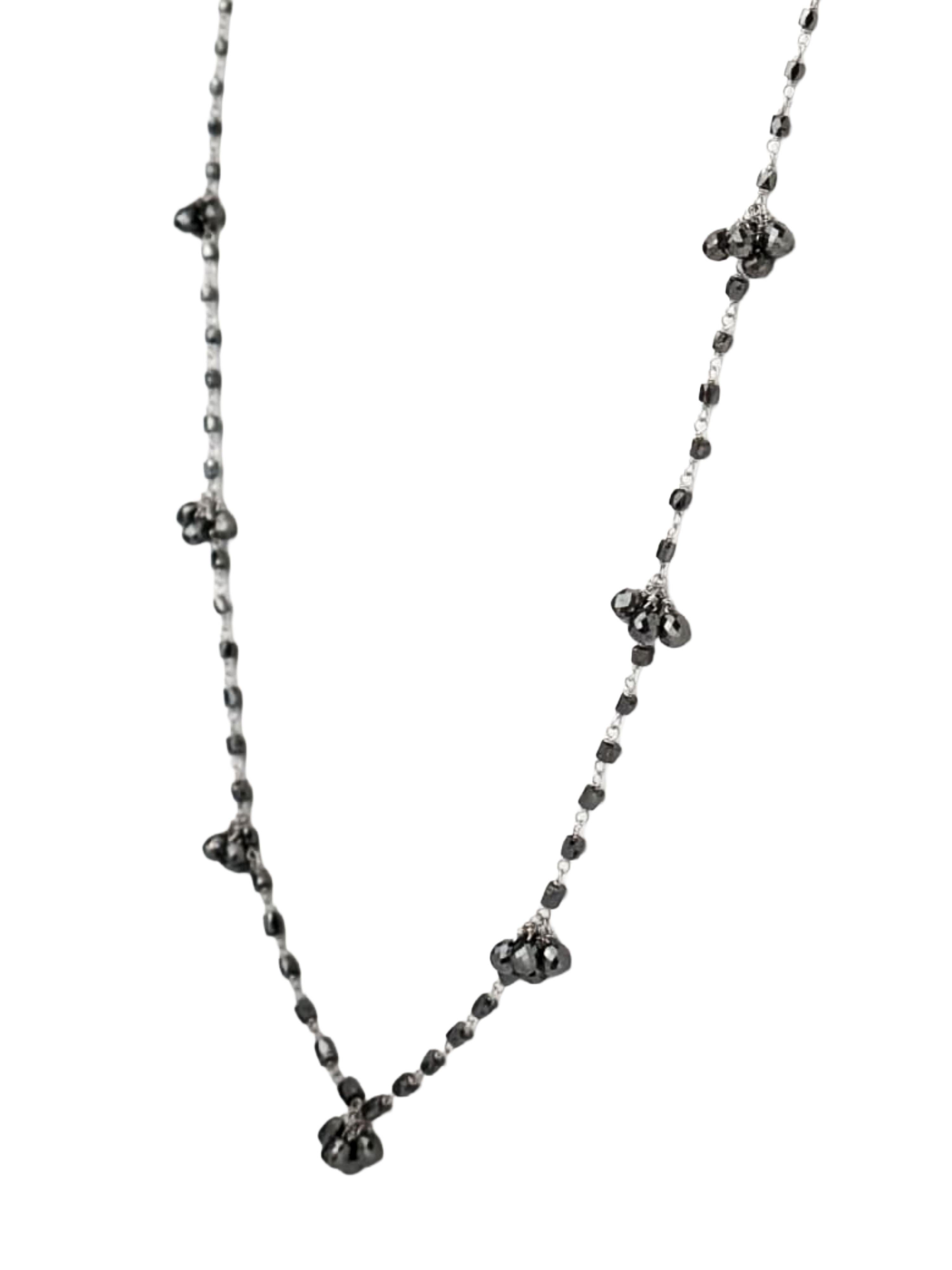 Collar de Diamante Negro Natural de 20