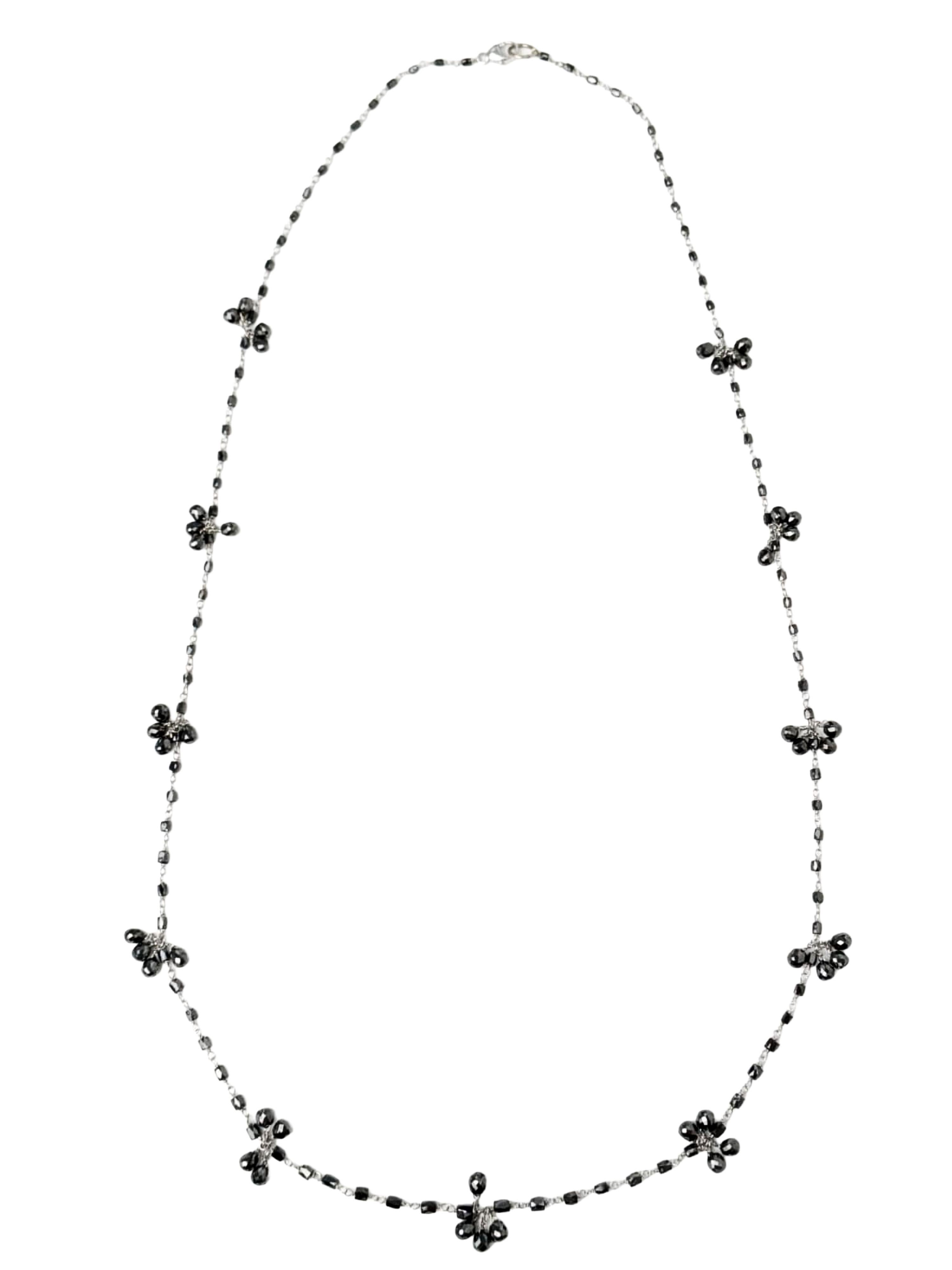 Collar de Diamante Negro Natural de 20