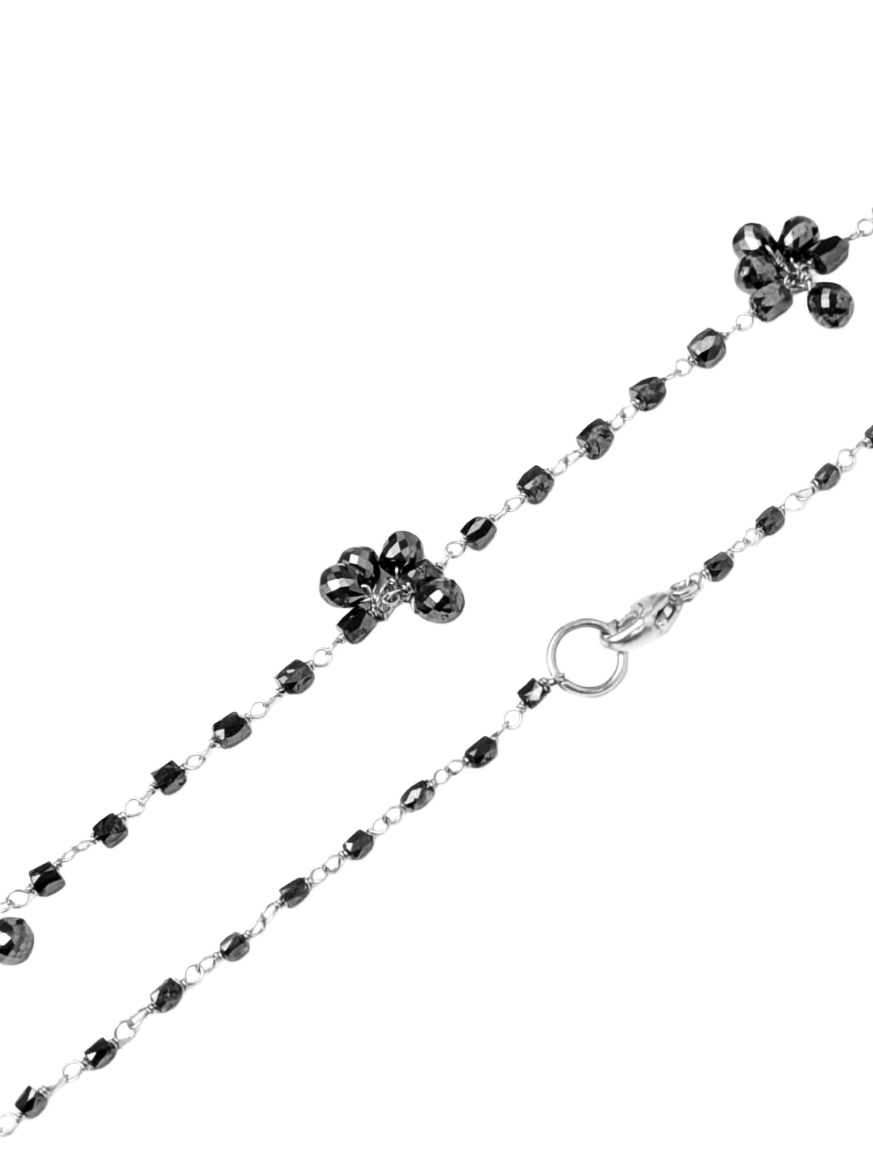 Collar de Diamante Negro Natural de 20