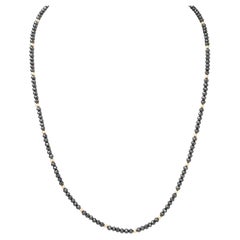 Collana da 20" con diamante nero naturale (45,00ct) in oro giallo 14K