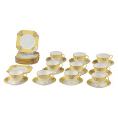 20-Piece Art Deco Tea Set Made by Aynsley