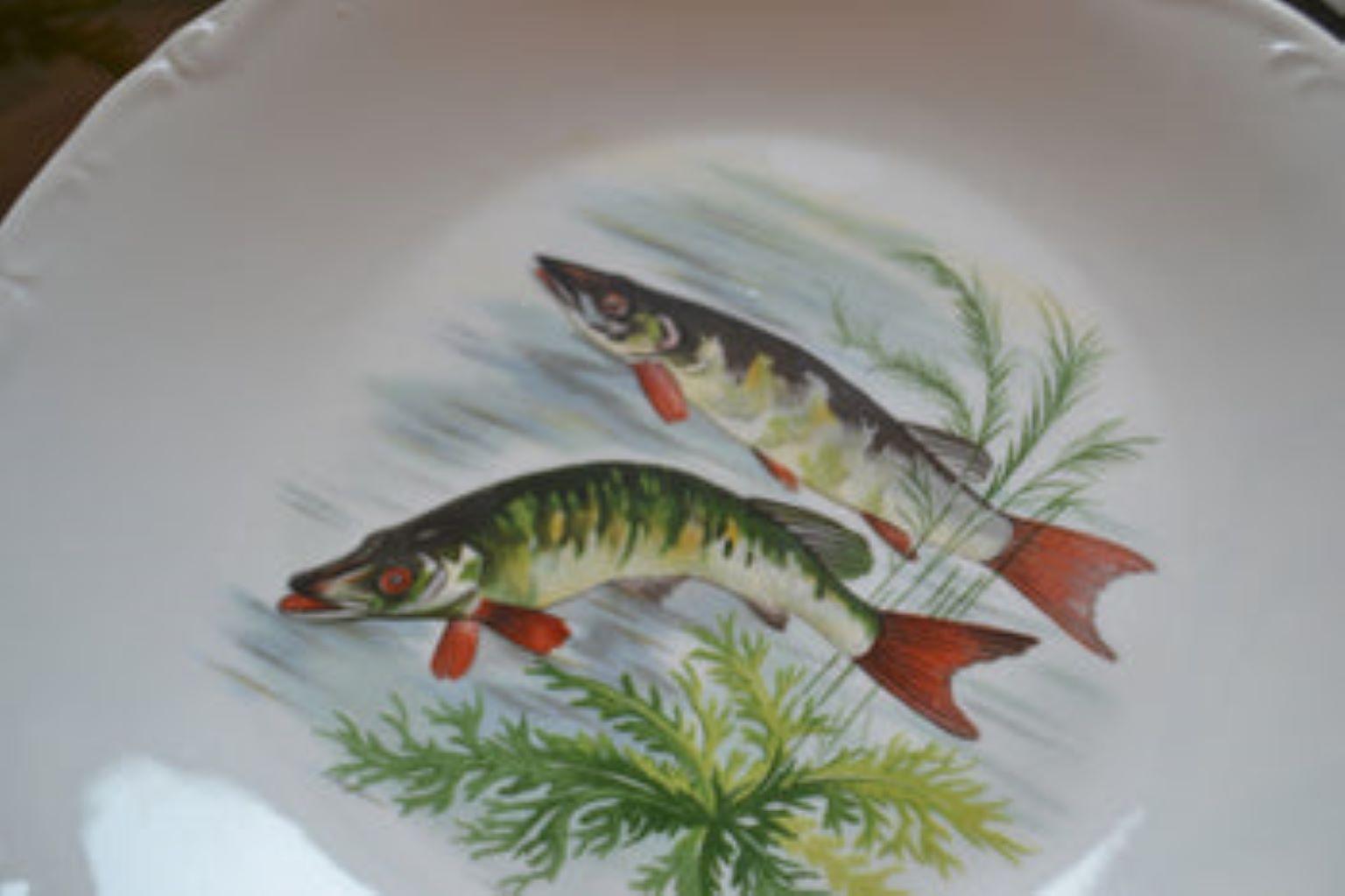 20th Century 20 Piece Porcelain Fish Set For Sale