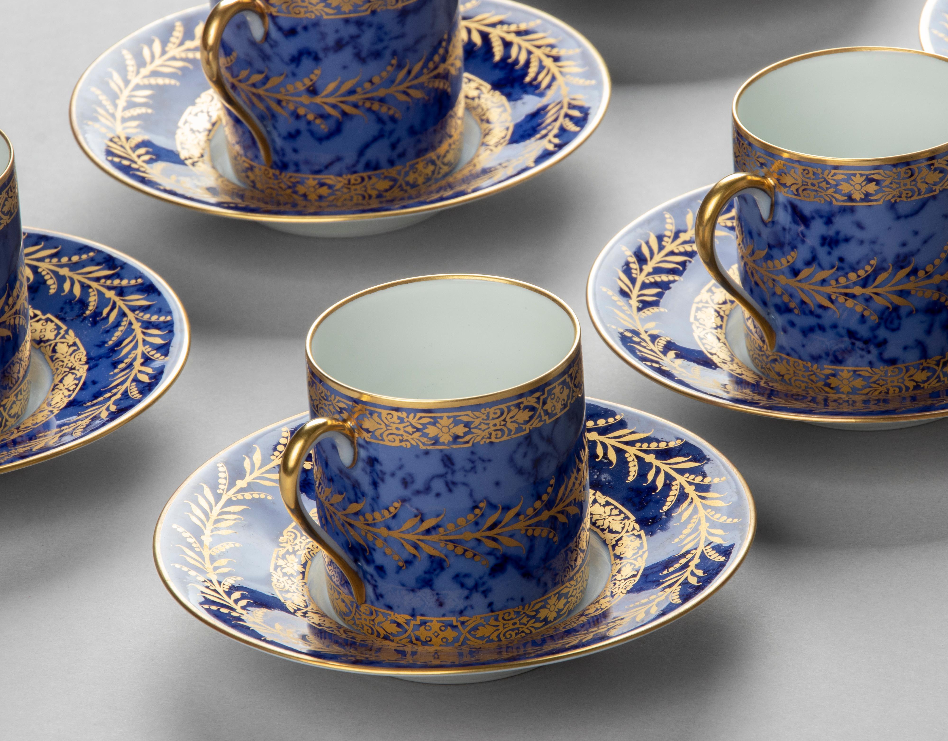 20-Piece Porcelain Tea Set Made by Raynaud Limoges 12
