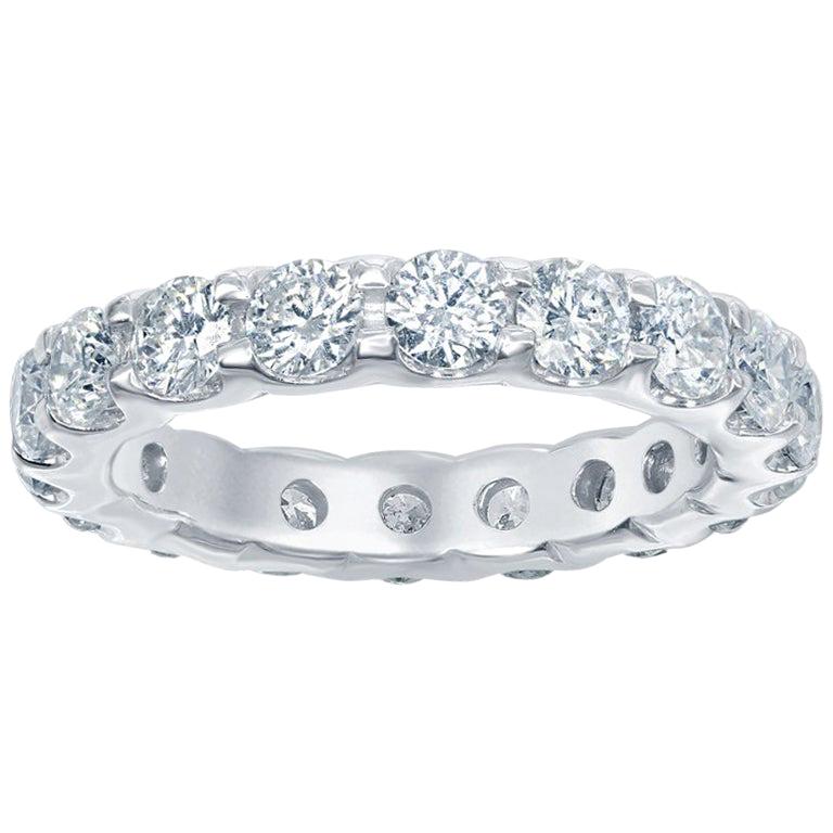 3.50 Carat Diamond Eternity Ring 14 Karat For Sale