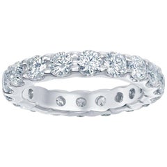 3.50 Carat Diamond Eternity Ring 14 Karat