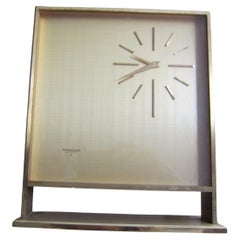 20 th Century , Brass massive Table Clock