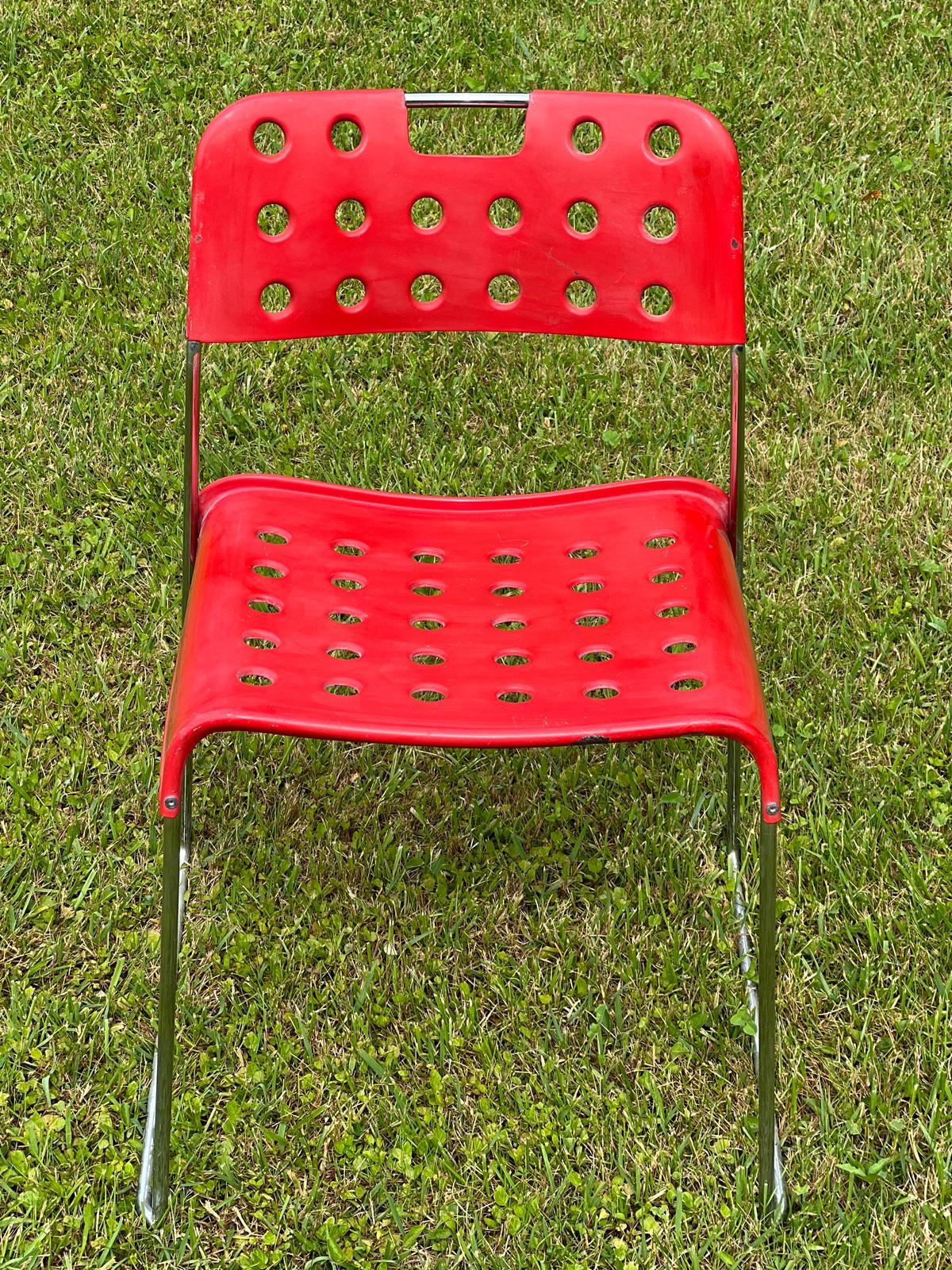 20 th CentuSet of 9 stackable chairs Omstak Rodney Kinsman for Bieffeplast, 1960 For Sale 1
