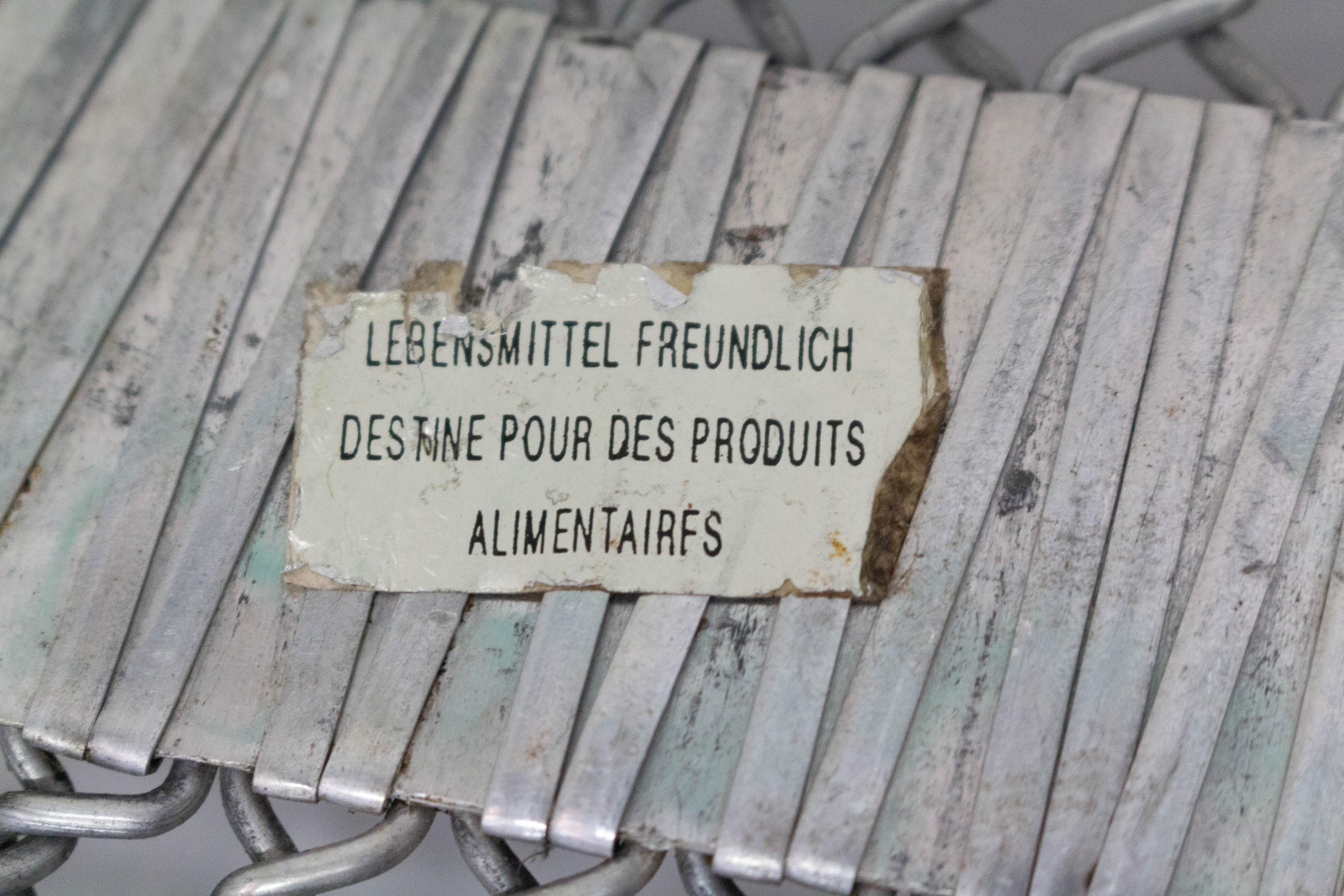 20th Mid-Century Aluminium Basket Centerpiece, France In Good Condition For Sale In Labrit, Landes
