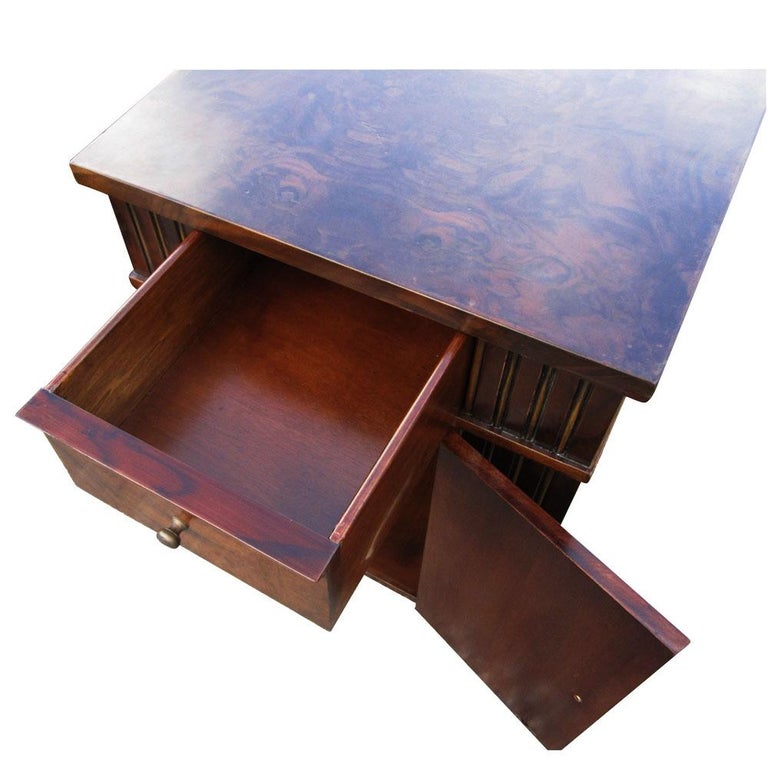 Vintage Burl Wood Night Stands by Scott Thomas Furniture at 1stDibs