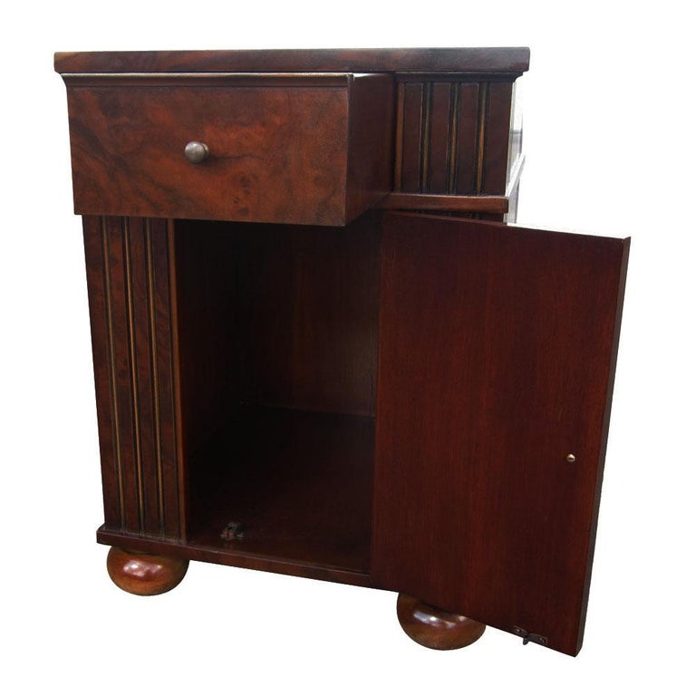 Vintage Burl Wood Night Stands by Scott Thomas Furniture at 1stDibs