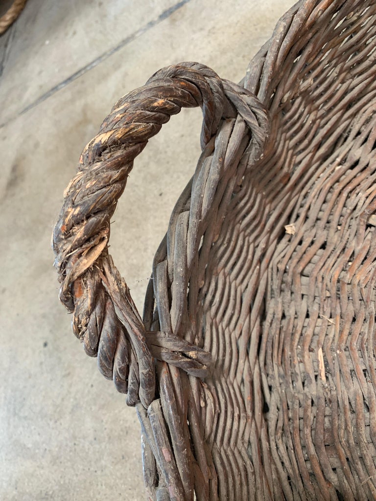 Vintage European Flat Basket at 1stDibs large flat baskets