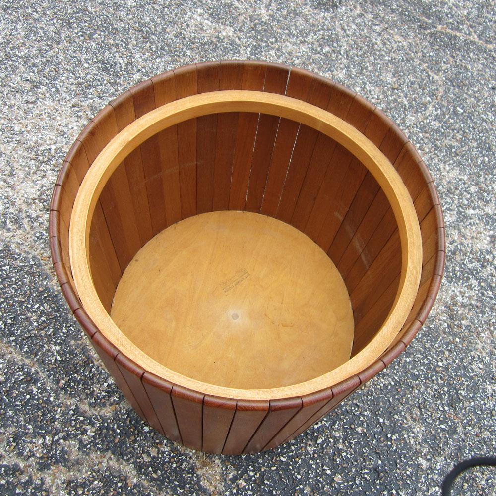 teak drum table