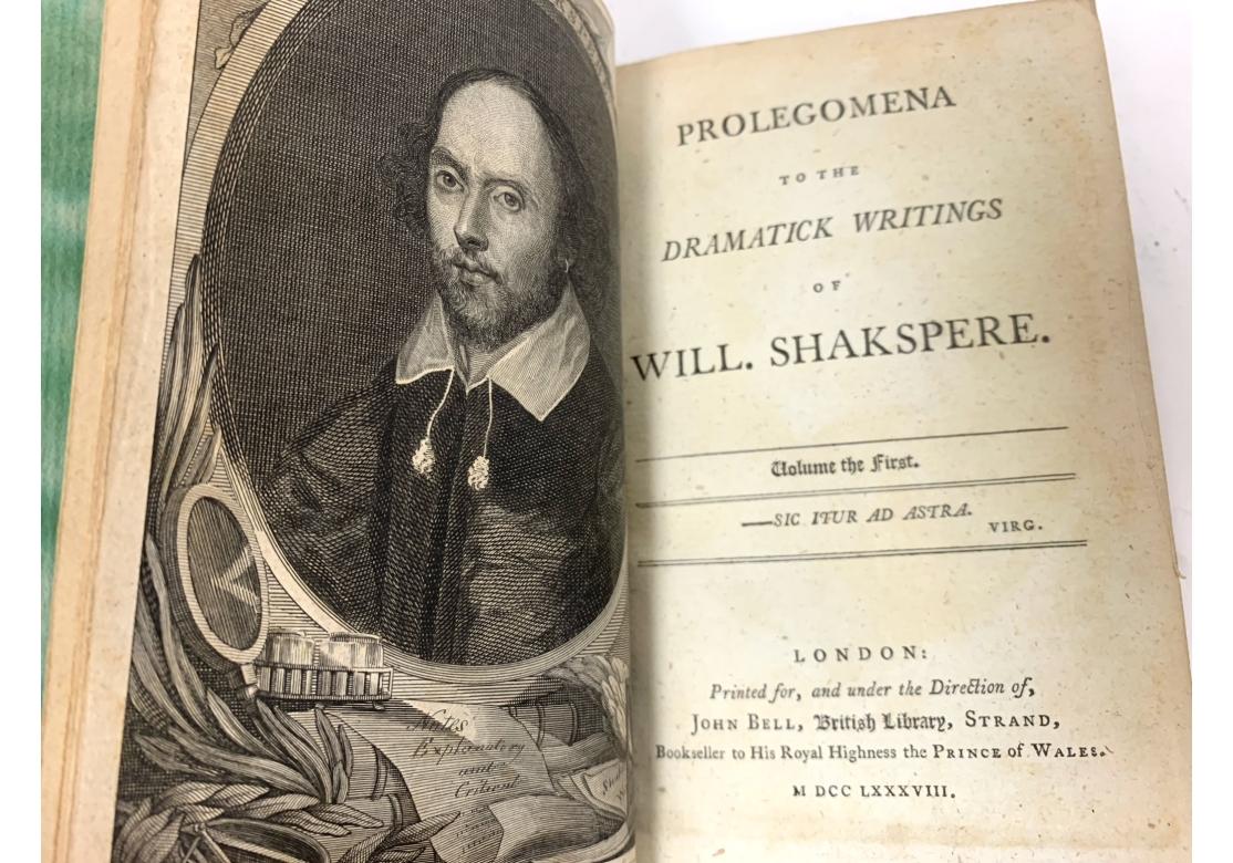 20 Vol. Set rilegato in pelle - Edizione Bell's, Scritti drammatici di Will. Shakespeare in vendita 5
