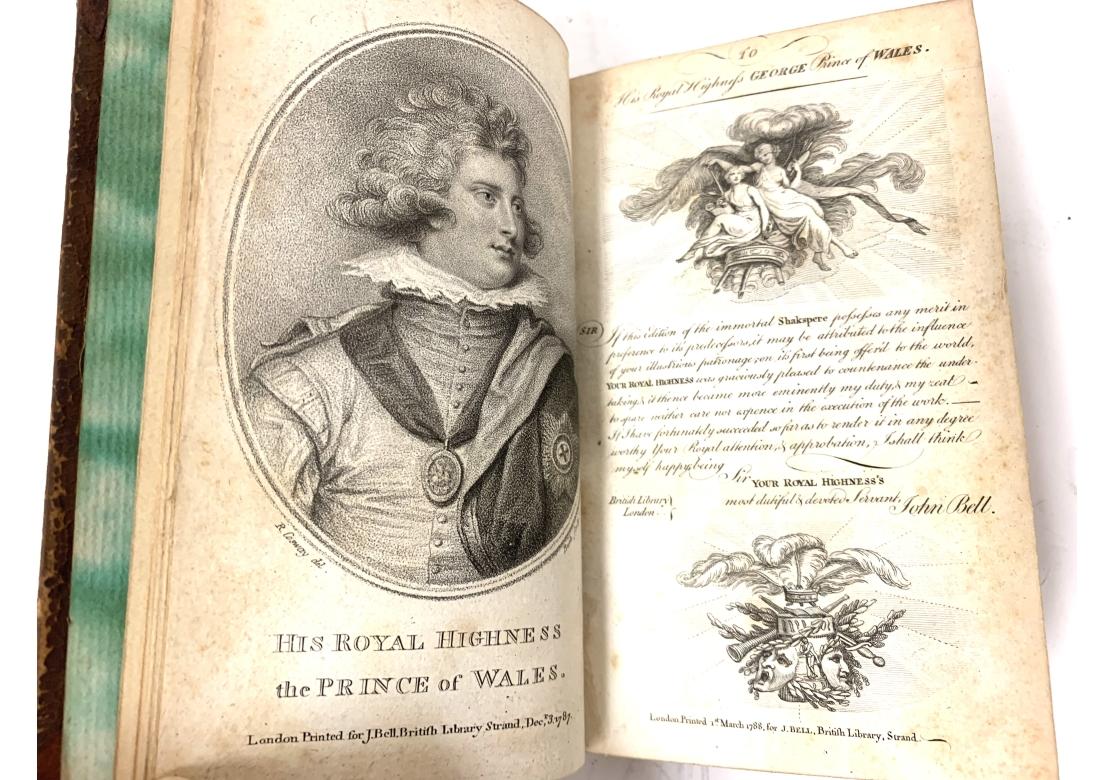 20 Vol. Set rilegato in pelle - Edizione Bell's, Scritti drammatici di Will. Shakespeare in vendita 12