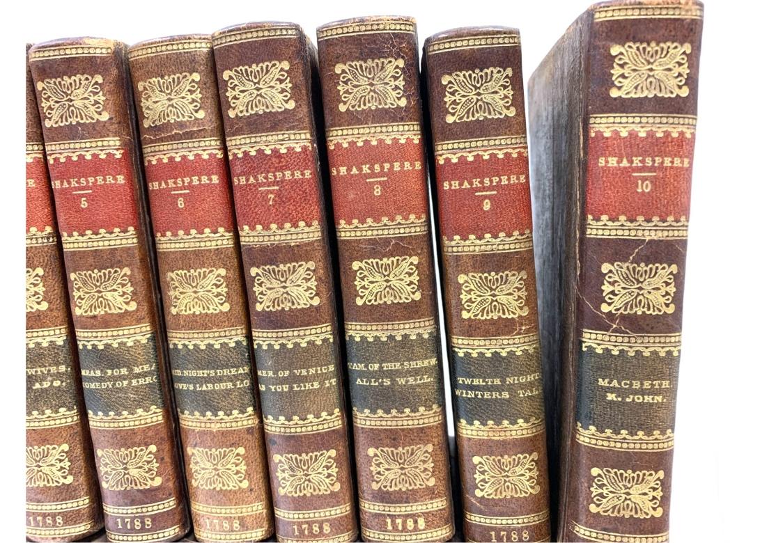 Georgian 20 Vol. Leatherbound Set- Bell's Edition, Dramatik Writings Of Will. Shakespeare For Sale