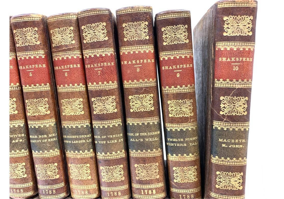 Georgiano 20 Vol. Set rilegato in pelle - Edizione Bell's, Scritti drammatici di Will. Shakespeare in vendita