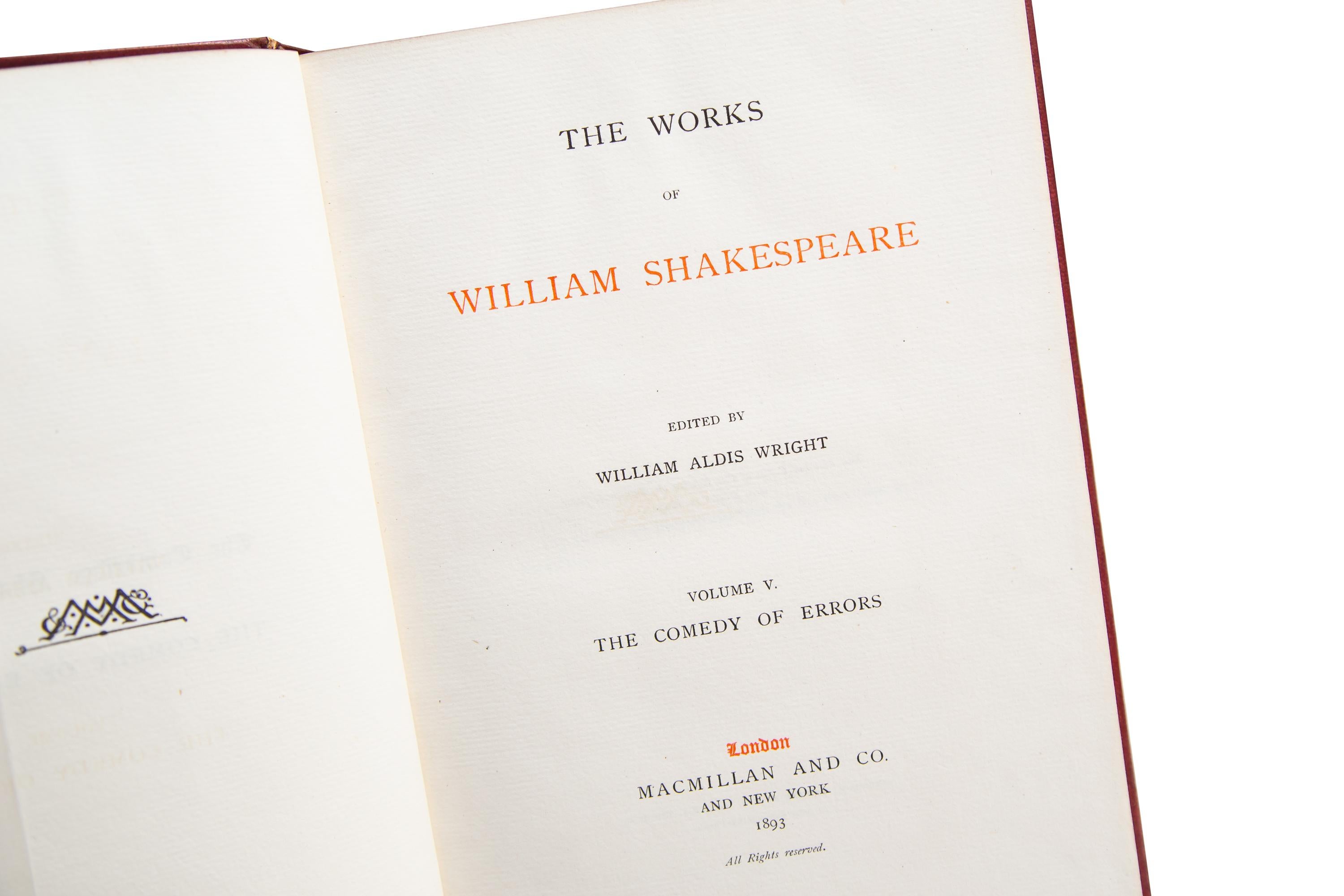 19th Century 20 Volumes, William Shakespeare, The Works