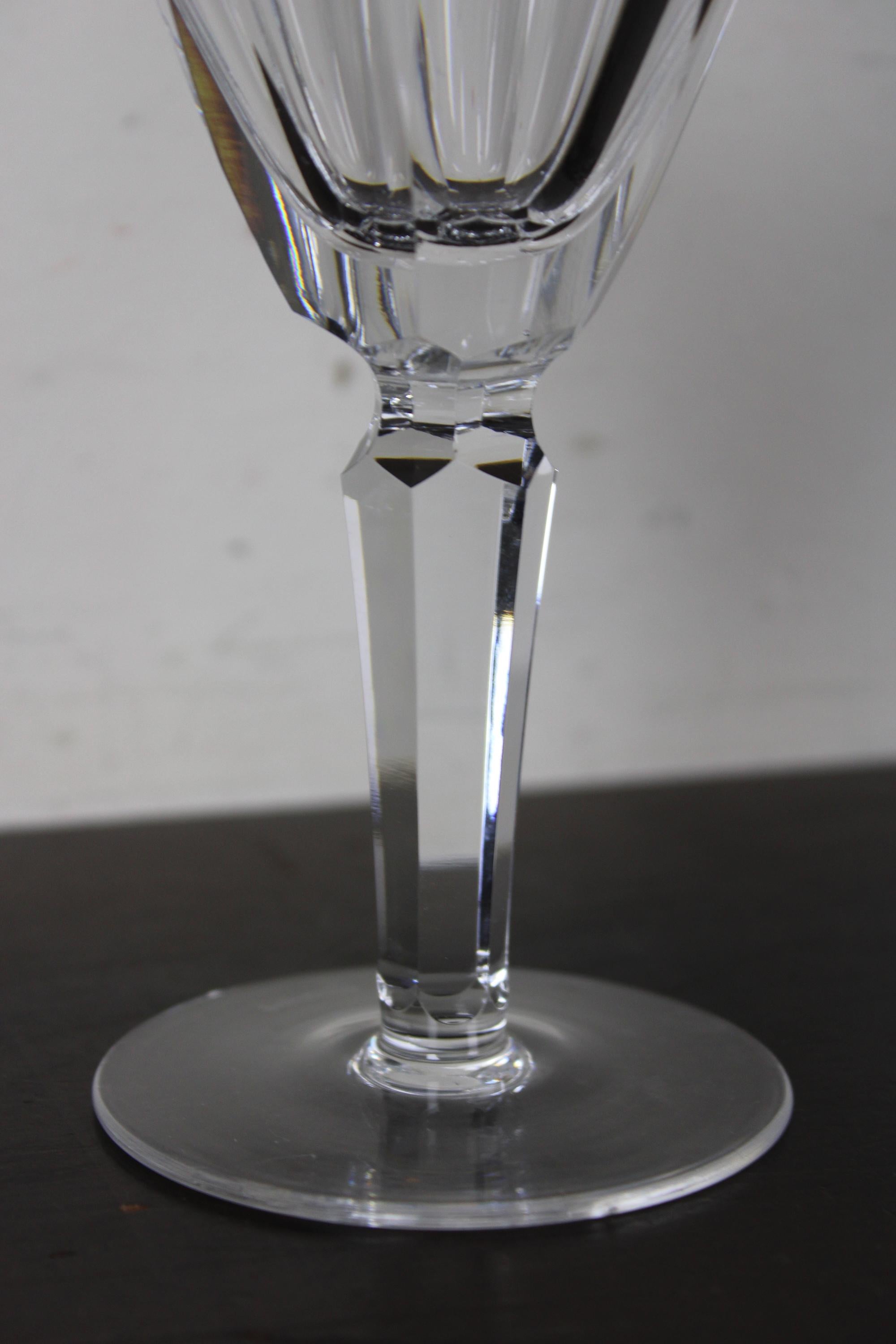 Waterford Sheila Cut Crystal Water Goblets Wine Glasses Stemmed Vintage 4
