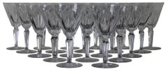 Waterford Sheila Cut Crystal Water Goblets Wine Glasses Stemmed Vintage