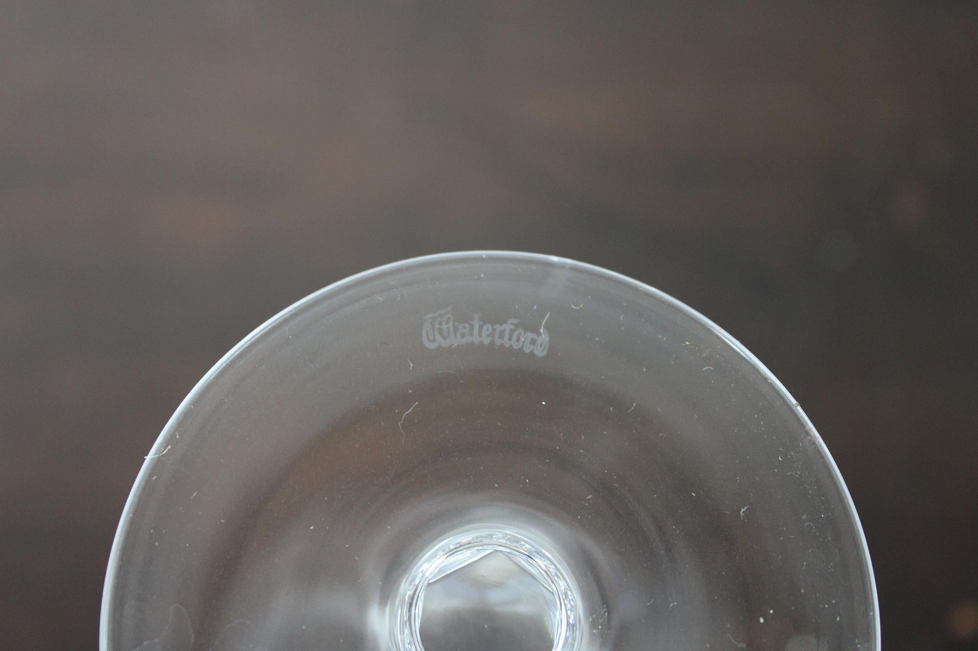 Waterford Sheila Cut Crystal Water Goblets Wine Glasses Stemmed Vintage 1