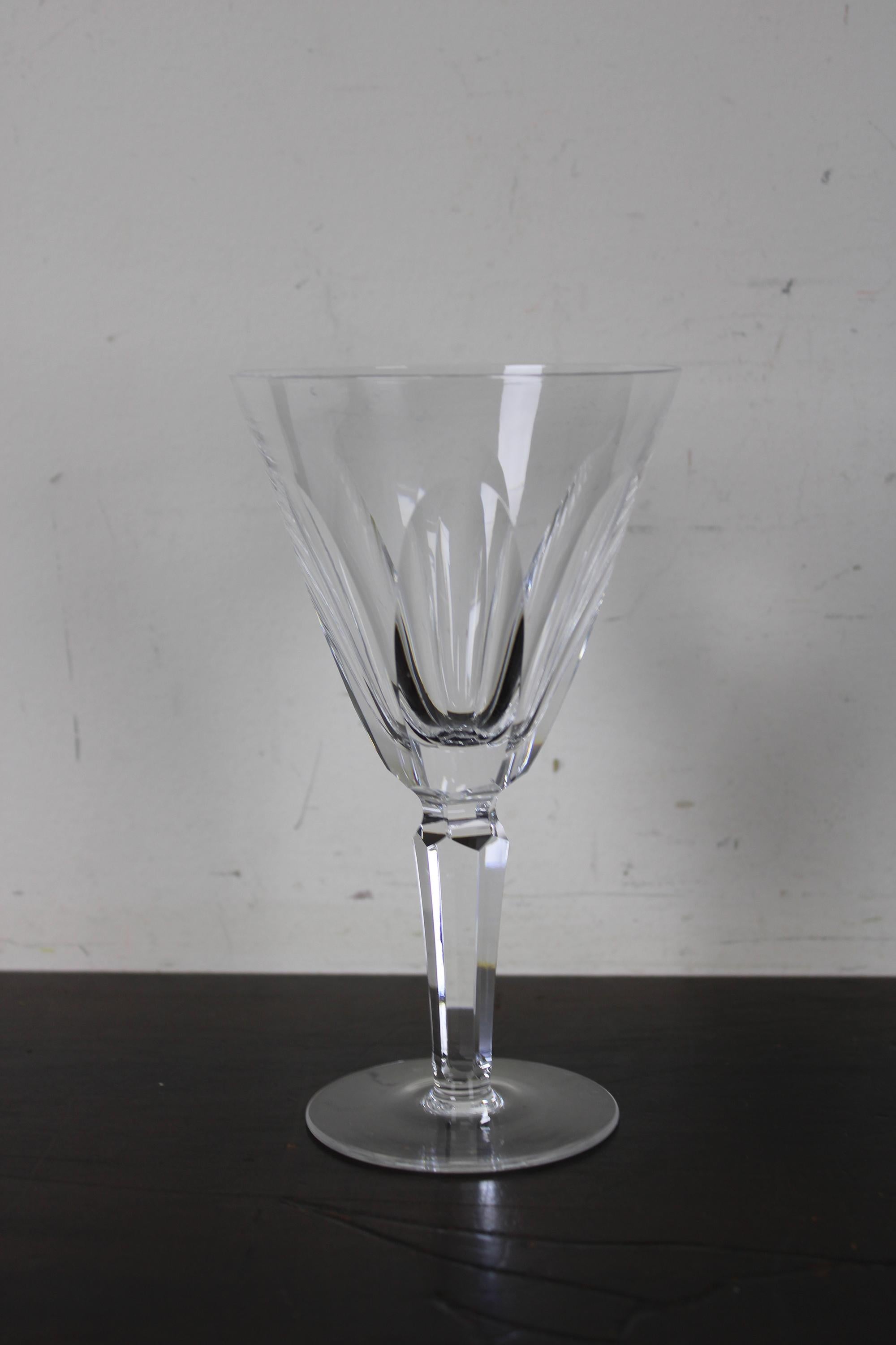 Waterford Sheila Cut Crystal Water Goblets Wine Glasses Stemmed Vintage 2