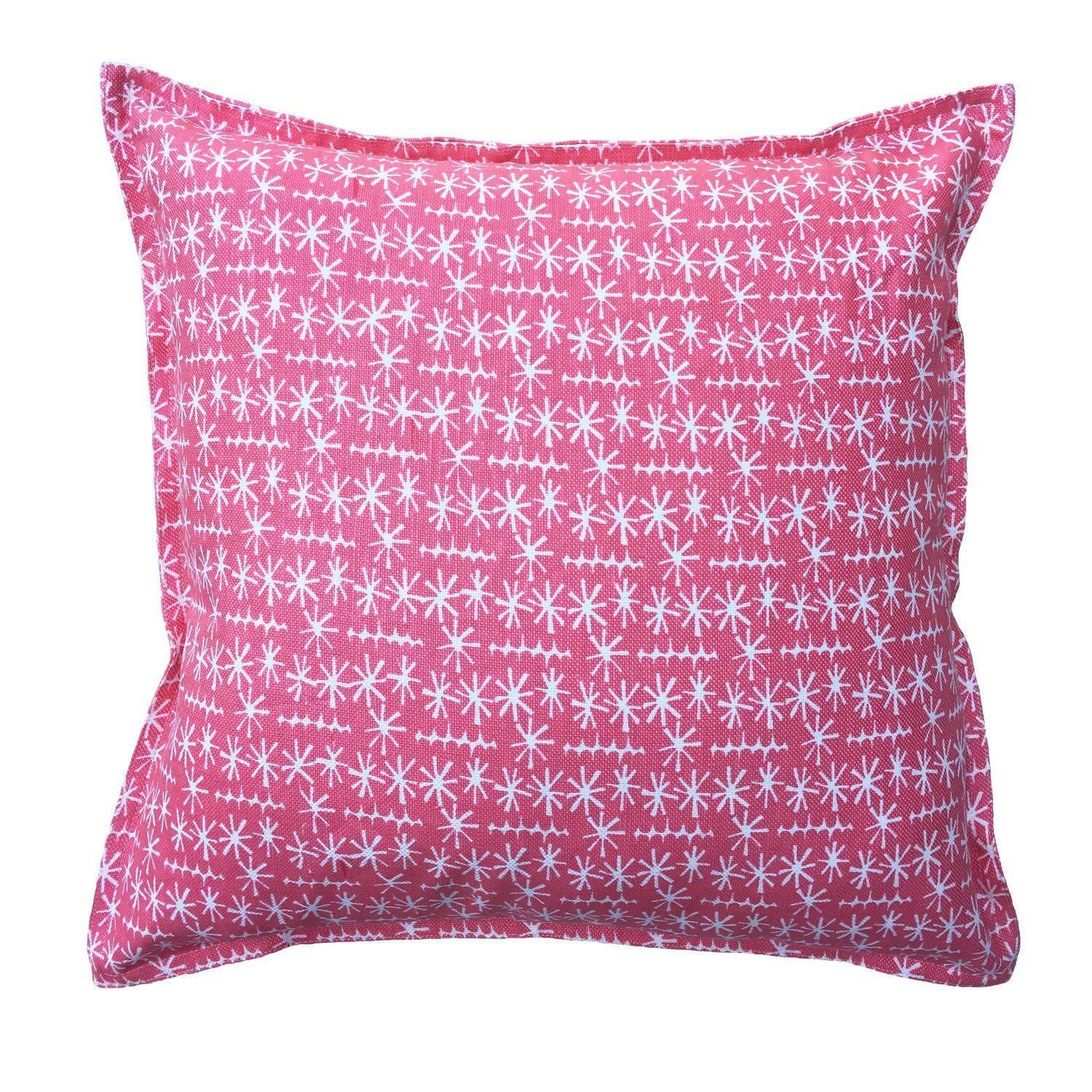 Dahlia Star Ticket on Oyster Cotton Linen Pillow For Sale