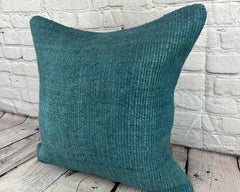 20 x 20 Hemp Pillow Turkish Cushion Natural Blue Pillow Cushion Cover #6415