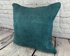 20 x 20 Hemp Pillow Turkish Cushion Natural Blue Pillow Cushion Cover #6417