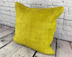 20 x 20 Hemp Pillow Turkish Cushion Natural Green Pillow Cushion Cover #6299
