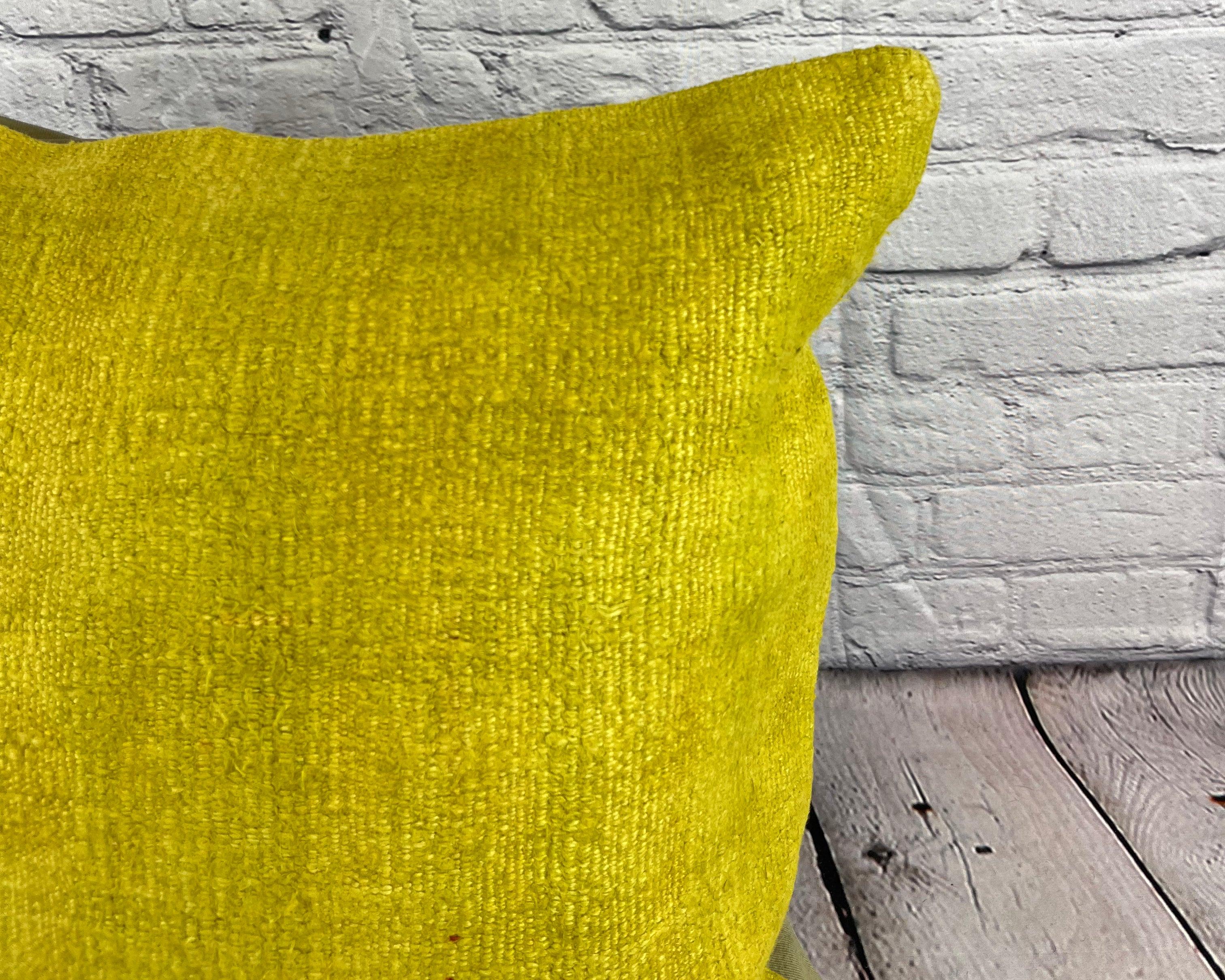 20 x 20 Almohada de cáñamo Cojín turco Almohada verde natural Funda de cojín #6299 Turco en venta