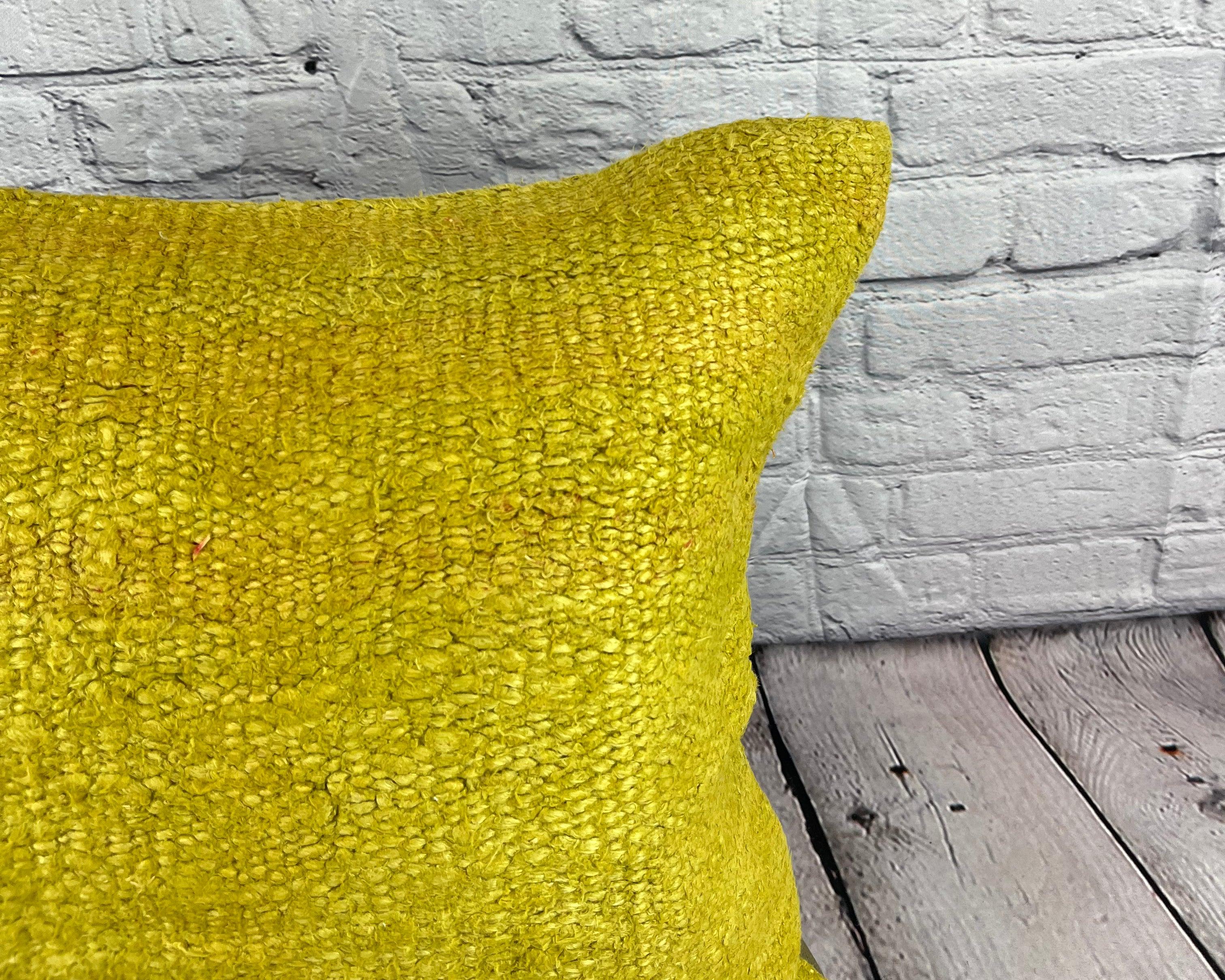 Turc Coussin de coussin turc vert naturel 20 x 20, couvercle de coussin n° 6302 en vente