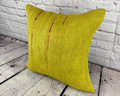20 x 20 Hemp Pillow Turkish Cushion Natural Green Pillow Cushion Cover #6303