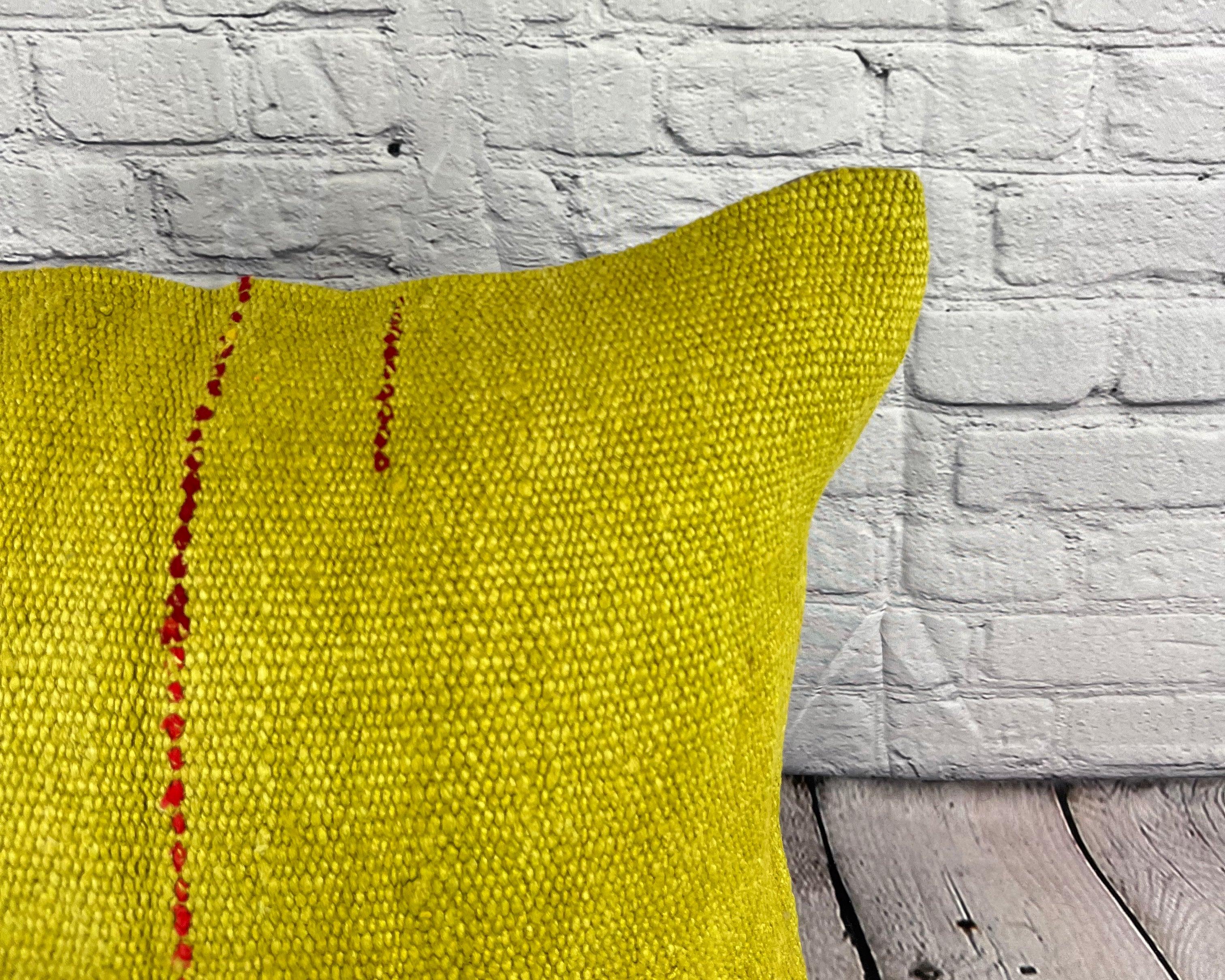 Turc Coussin de coussin turc vert naturel 20 x 20, couvercle de coussin n° 6303 en vente