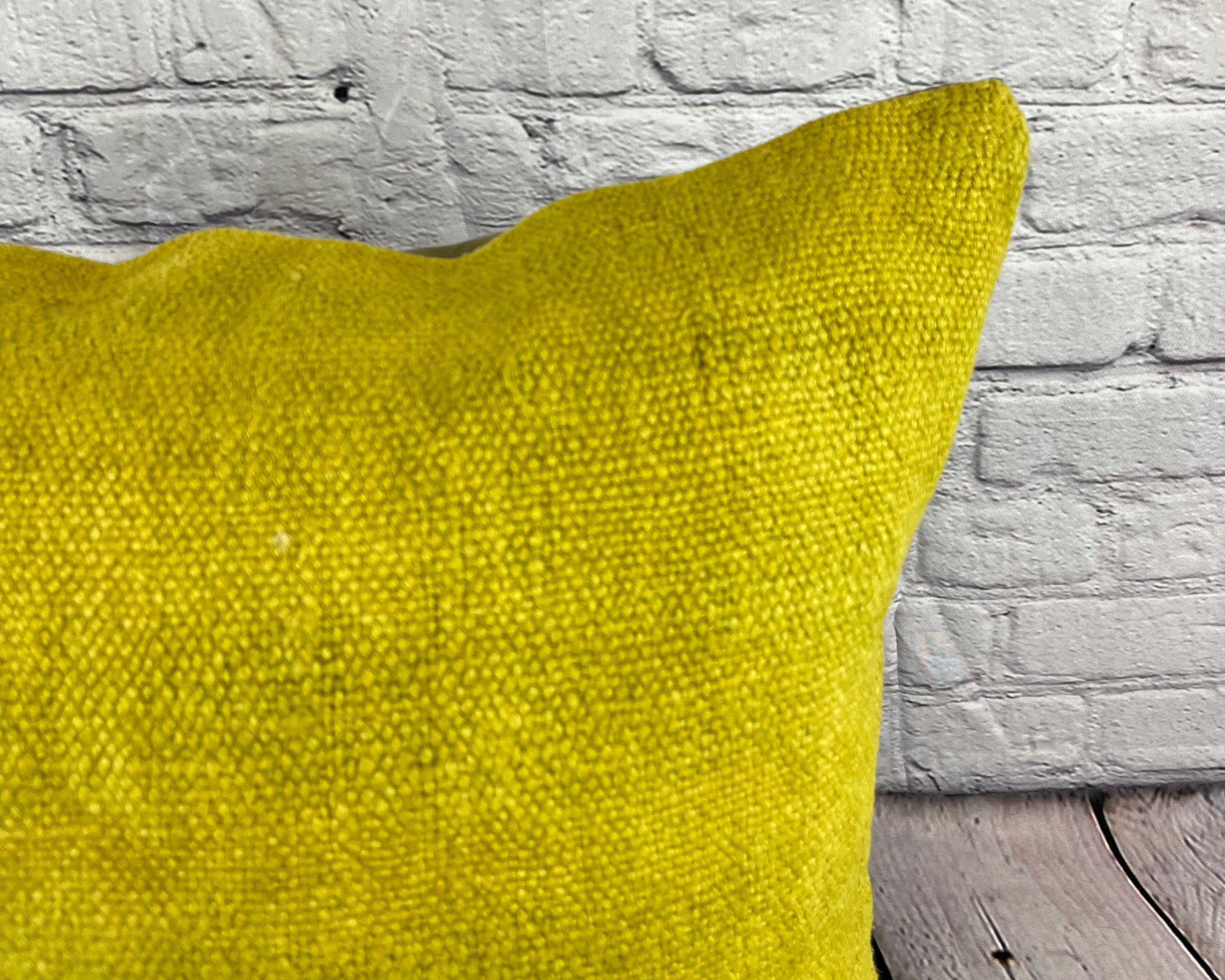 20 x 20 Hemp Kissen Türkisches Kissen Natürliches Grünes Kissen Cushion Cover #6305 (Handgeknüpft) im Angebot