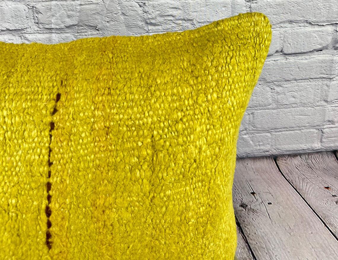 20 x 20 Hemp Kissen Türkisches Kissen Natürliches Grünes Kissen Cushion Cover #6315 (Handgeknüpft) im Angebot