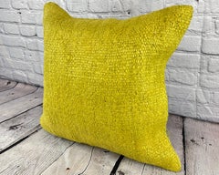 20 x 20 Hemp Pillow Turkish Cushion Natural Green Pillow Cushion Cover #6318