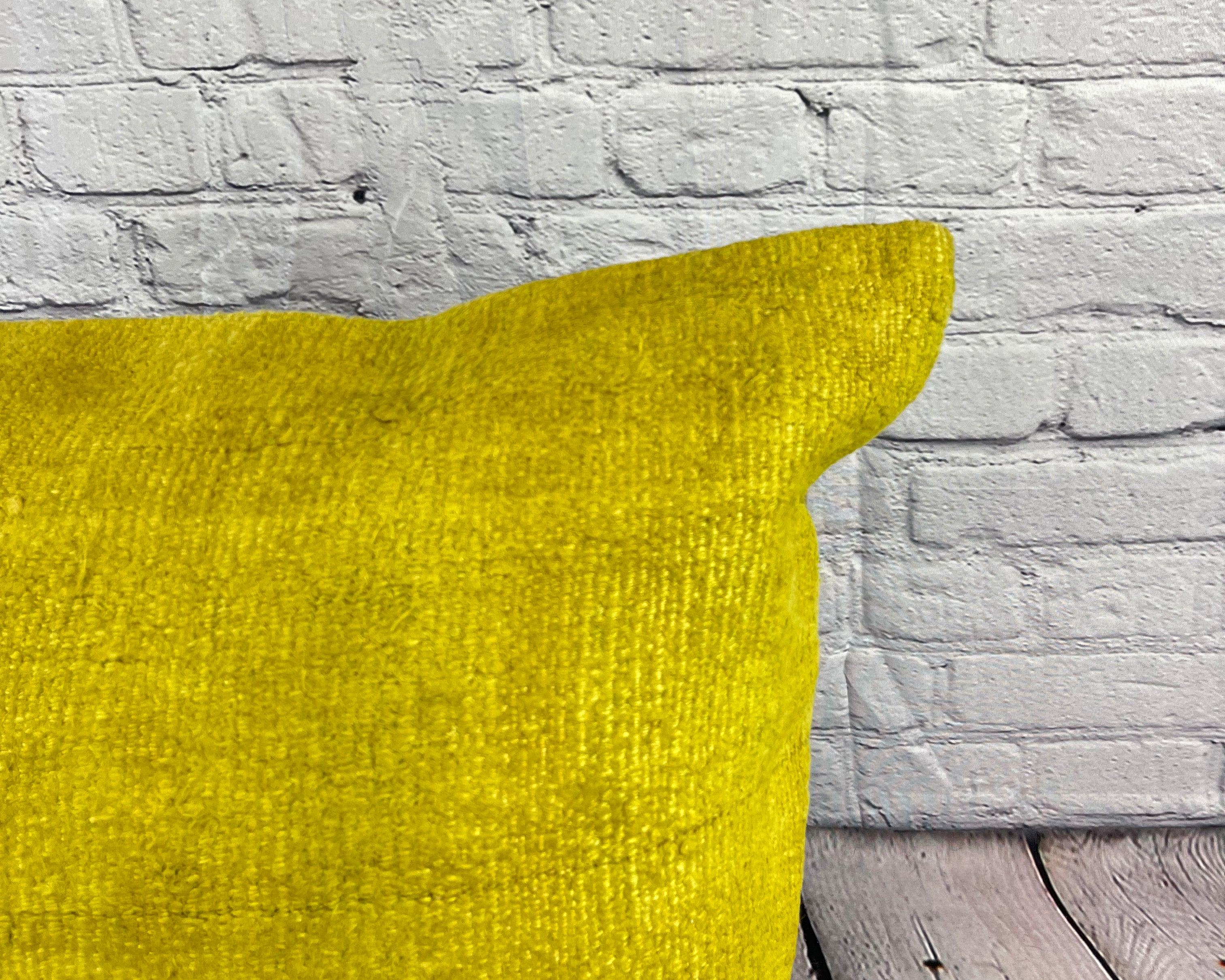 20 x 20 Hemp Kissen Türkisches Kissen Natürliches Grünes Kissen Cushion Cover #6319 (Handgeknüpft) im Angebot