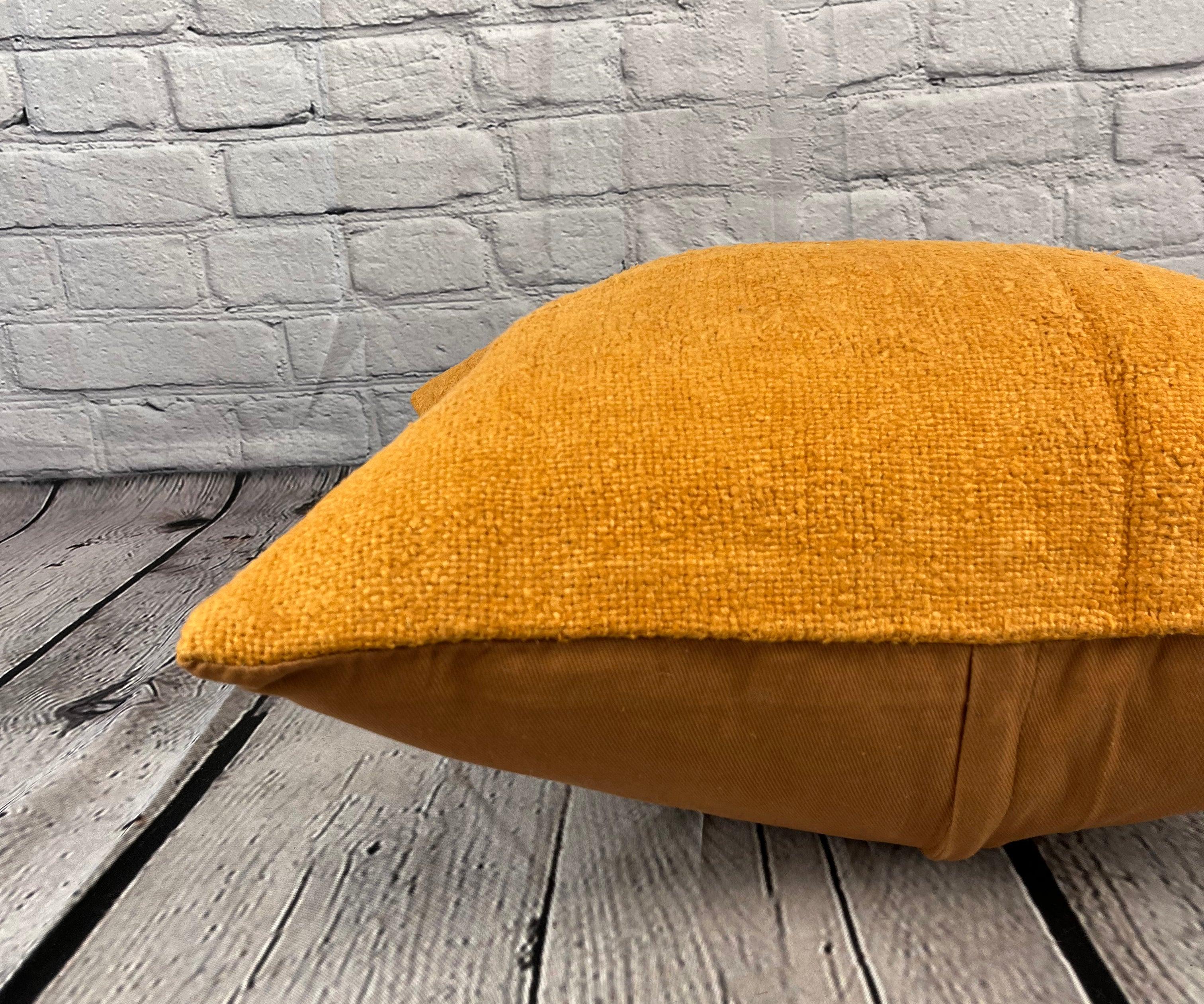 20 x 20 Cojín de cáñamo Cojín turco Cojín naranja natural Funda de cojín #6280 Anudado a mano en venta