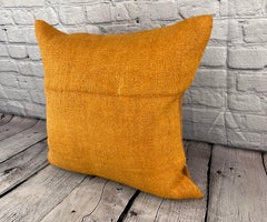 20 x 20 Hemp Pillow Turkish Cushion Natural Orange Pillow Cushion Cover #6286