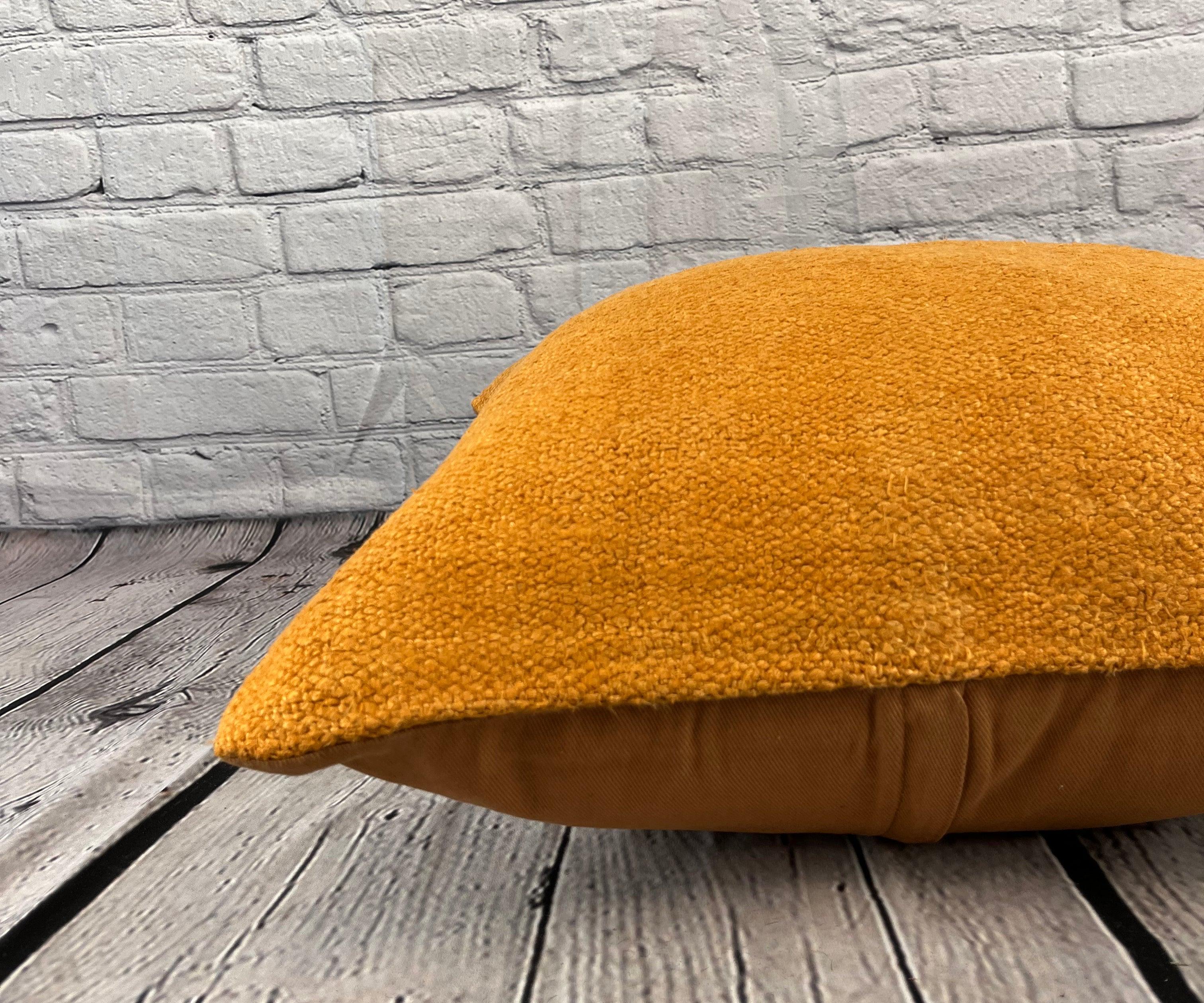 20 x 20 Cojín de cáñamo Cojín turco Cojín naranja natural Funda de cojín #6291 Anudado a mano en venta