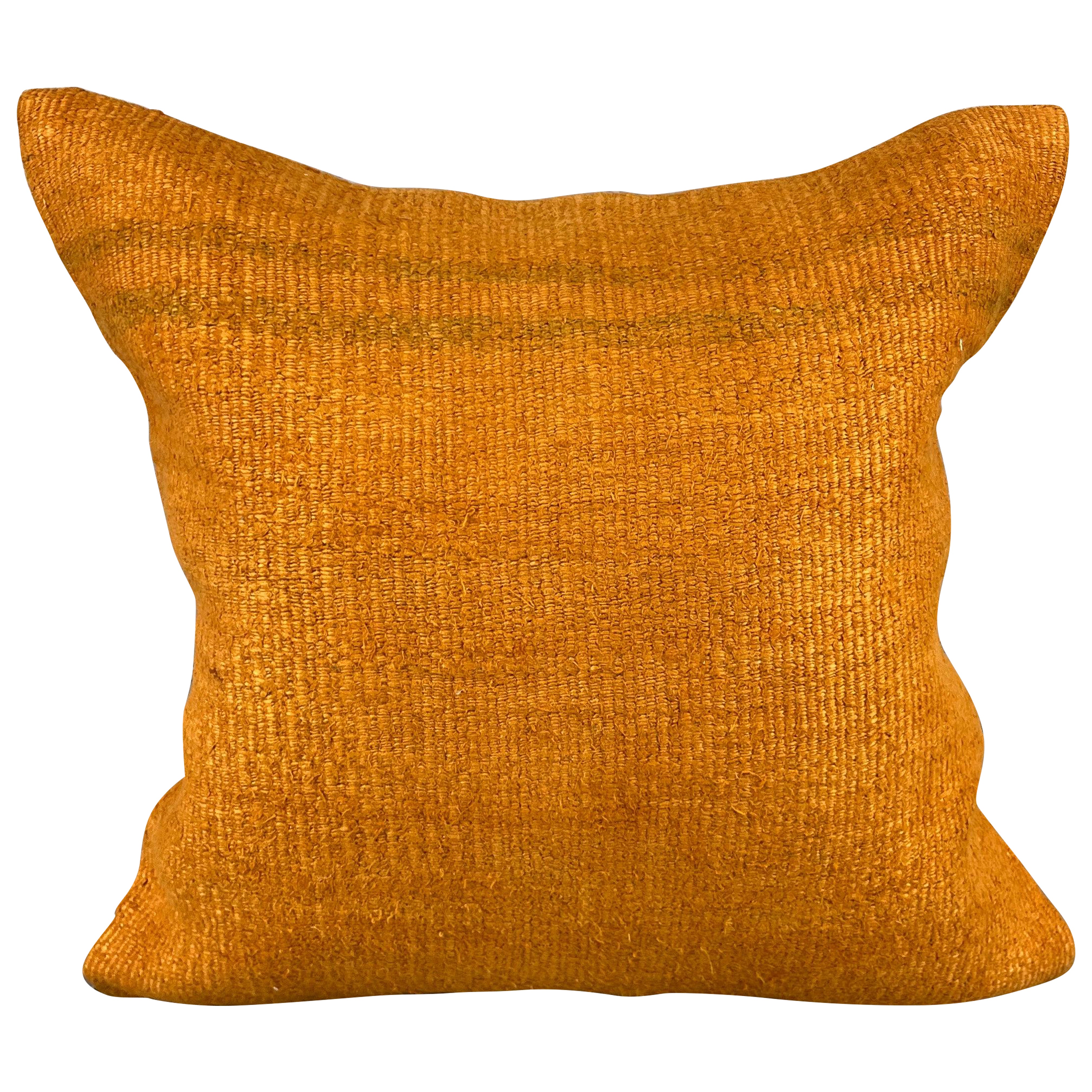 Coussin de coussin turc orange naturel 20 x 20 avec housse n° 6296