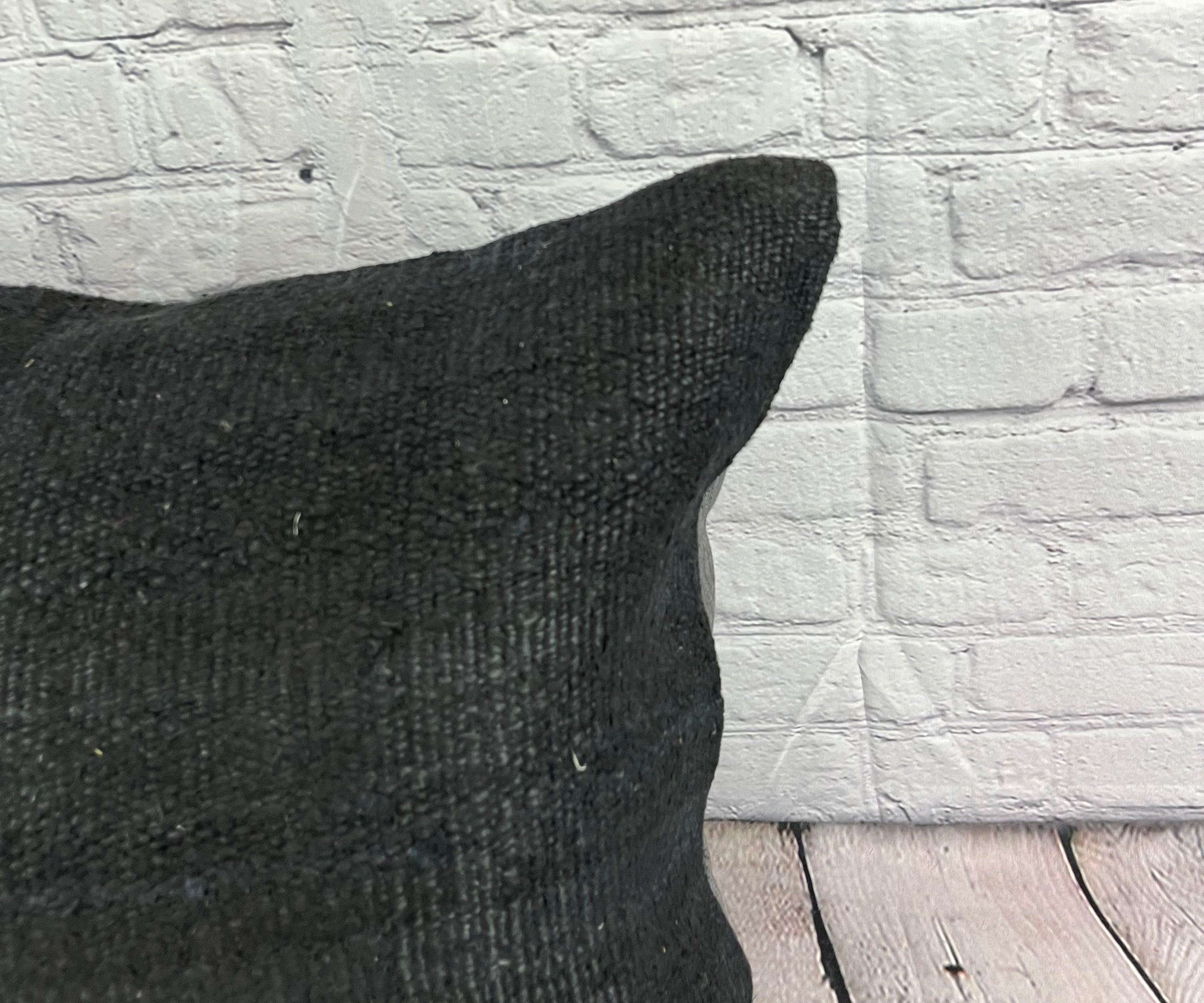 Turc Coussin de coussin turc à ourlet 20 x 20, gris naturel, couverture de coussin n° 6326 en vente