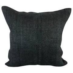 20 x 20 Hemp Turkish Cushion Natural Grayish Black Pillow Cushion Cover #6338