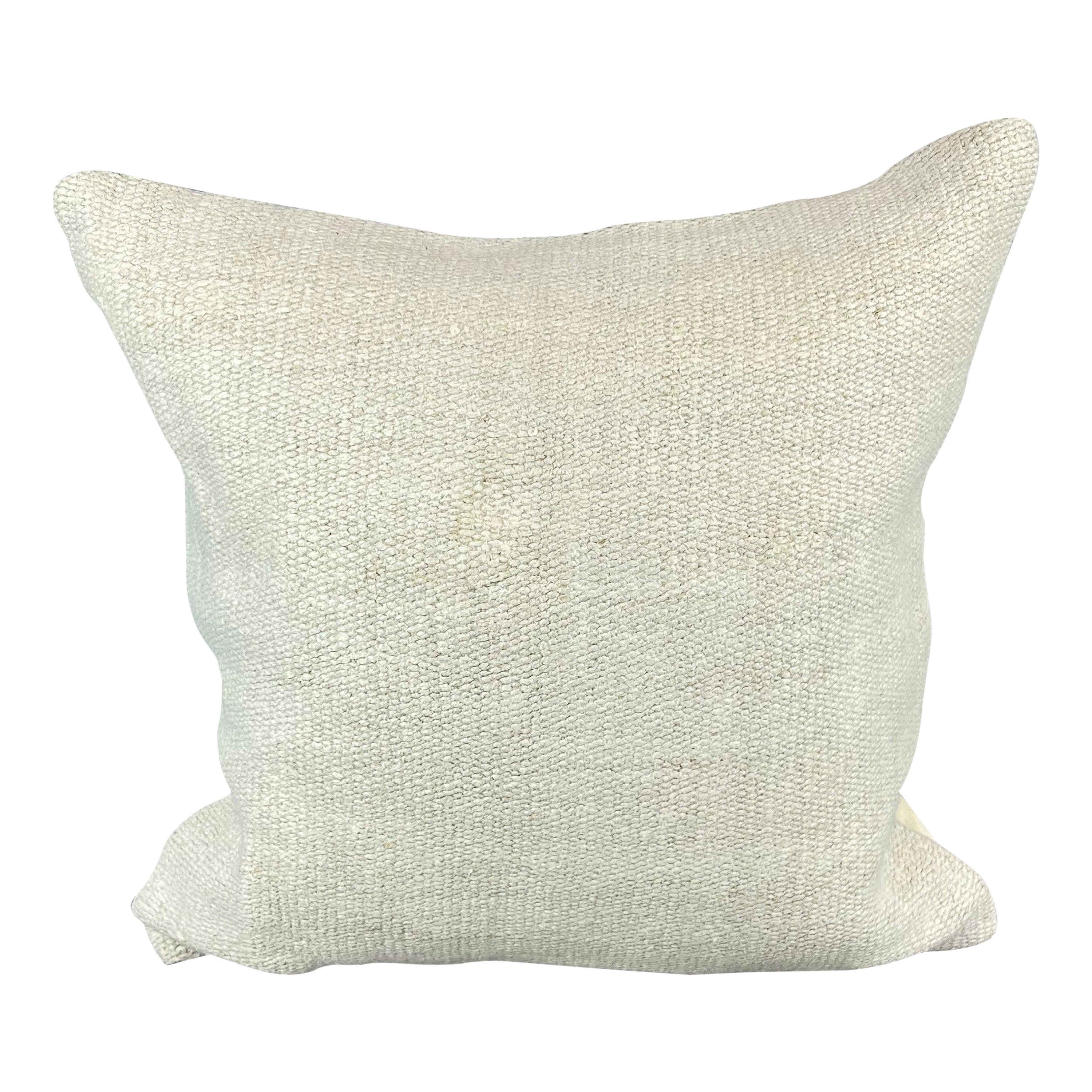 Cuscino turco in canapa 20 x 20 Nature grigio-bianco Copricuscino #6114 in vendita