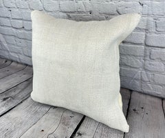 20 x 20 Hemp Turkish Cushion Natural Grayish White Pillow Cushion Cover #6479