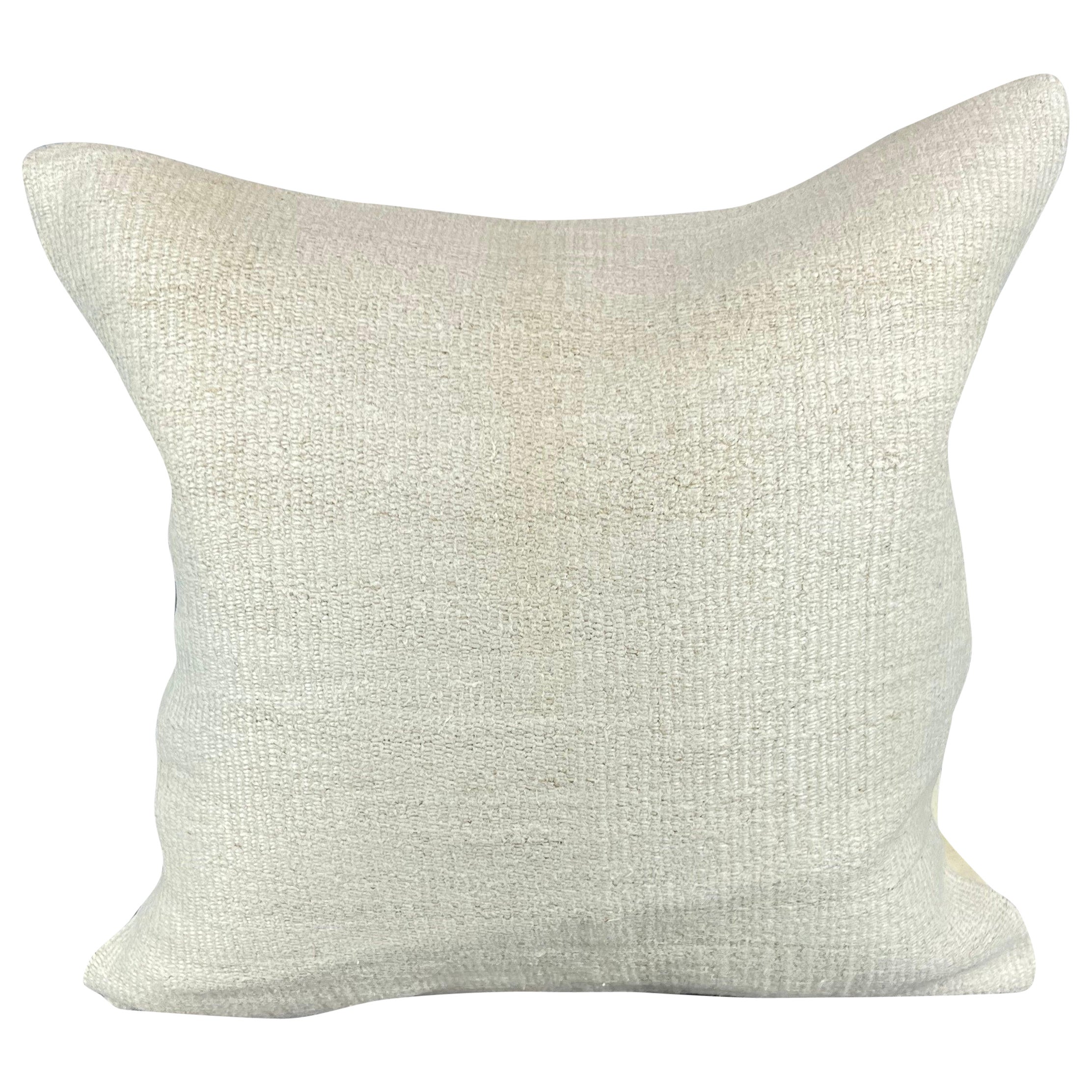 20 x 20 Cojín Turco de Cáñamo Blanco Grisáceo Natural Funda de Cojín #6481