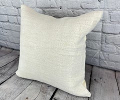 20 x 20 Hemp Turkish Cushion Natural Grayish White Pillow Cushion Cover #6483