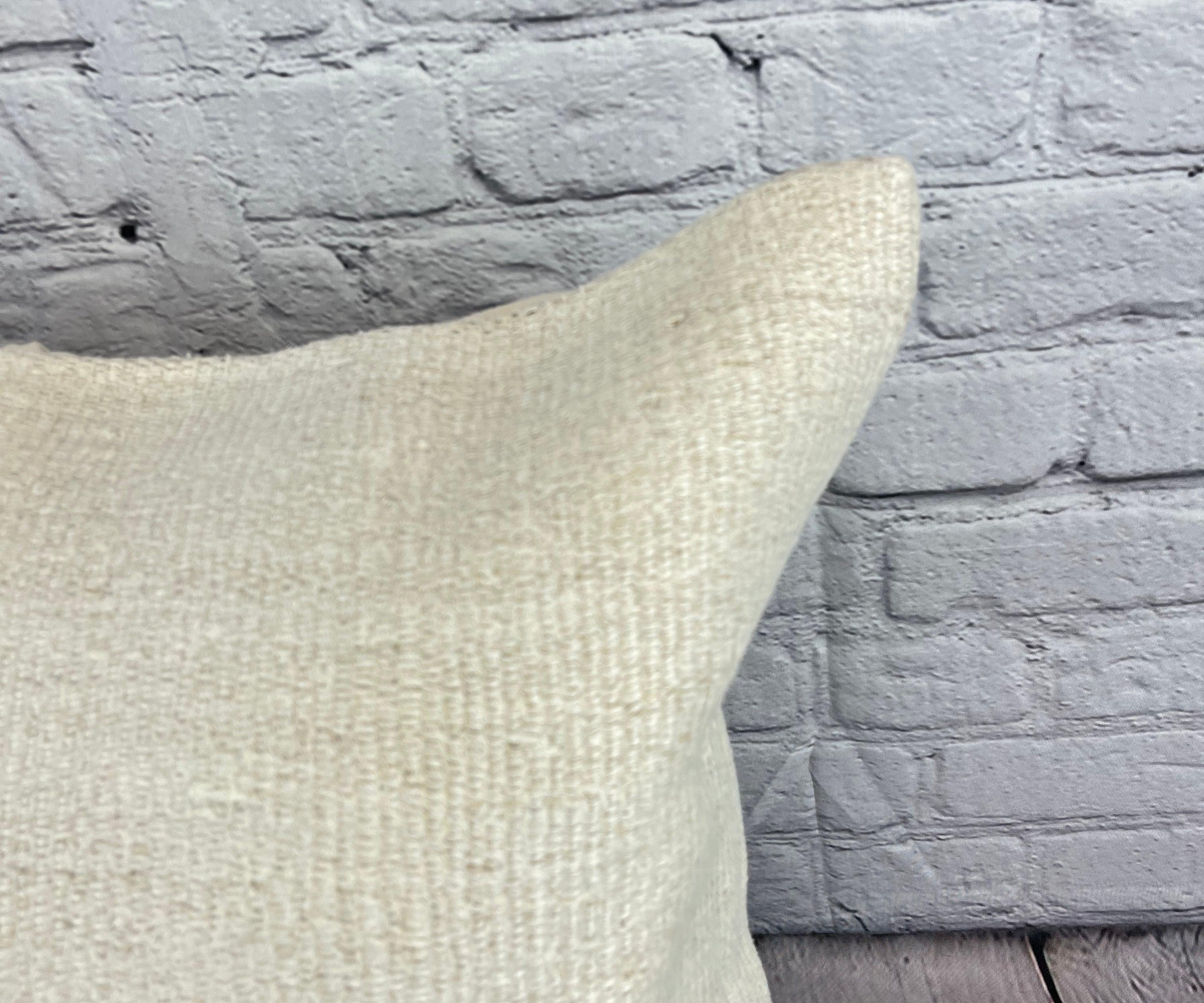 Turco Cuscino turco in canapa 20 x 20 Nature grigio-bianco Copricuscino #6490 in vendita